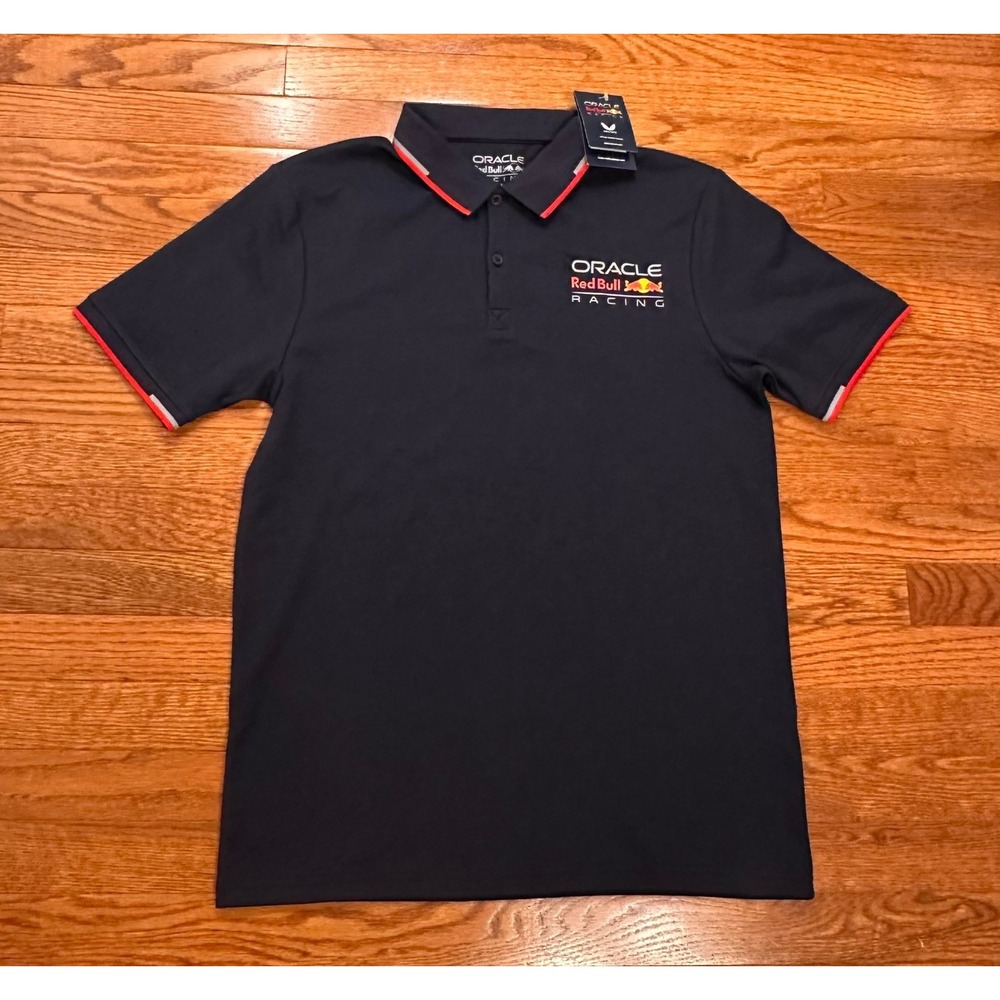 New Oracle Red Bull Racing Castore Core Polo Shirt Mens Medium Blue Formula 1 F1